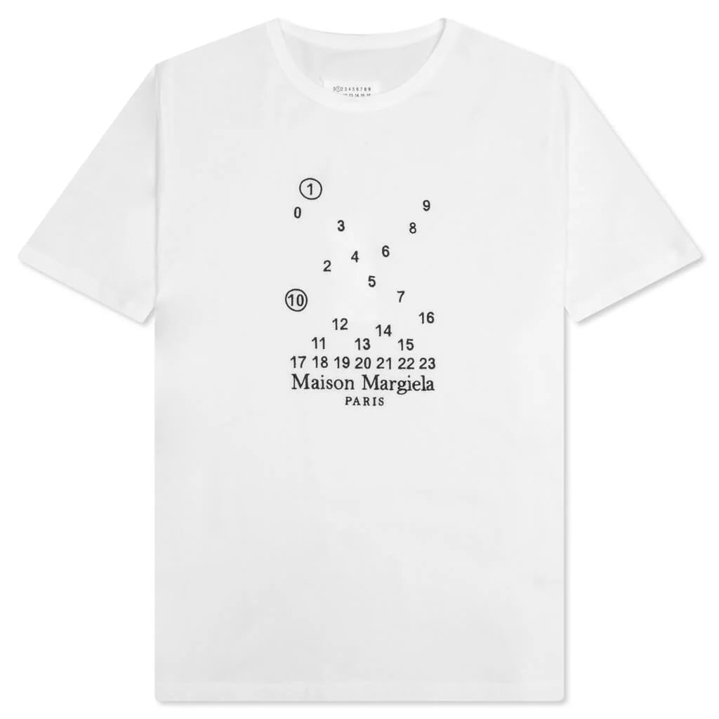 Numeric Logo Mako Cotton T Shirt White