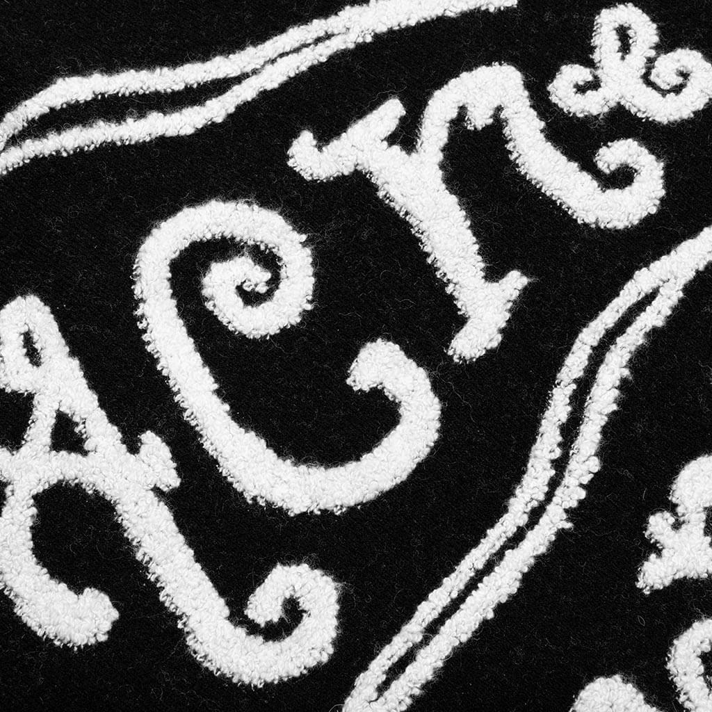 Jacquard Logo Jumper Sweater Black Ecru