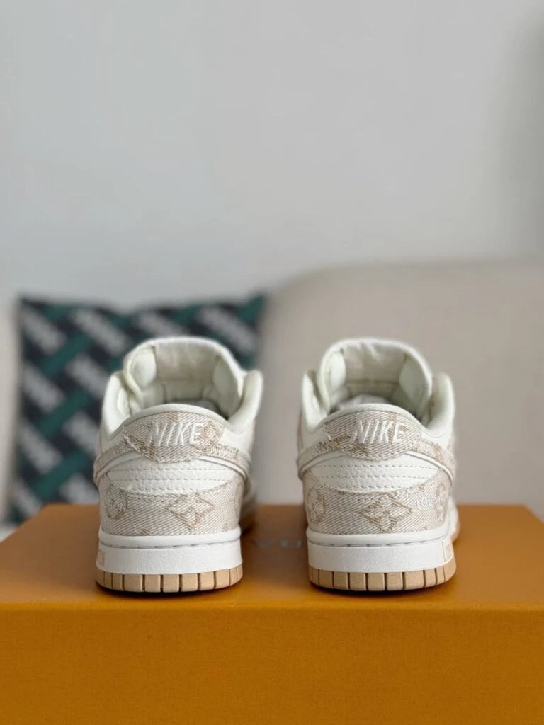 Nike Air Jordan 1 x LV Beige Monogram Edition Dunk Low Custom
