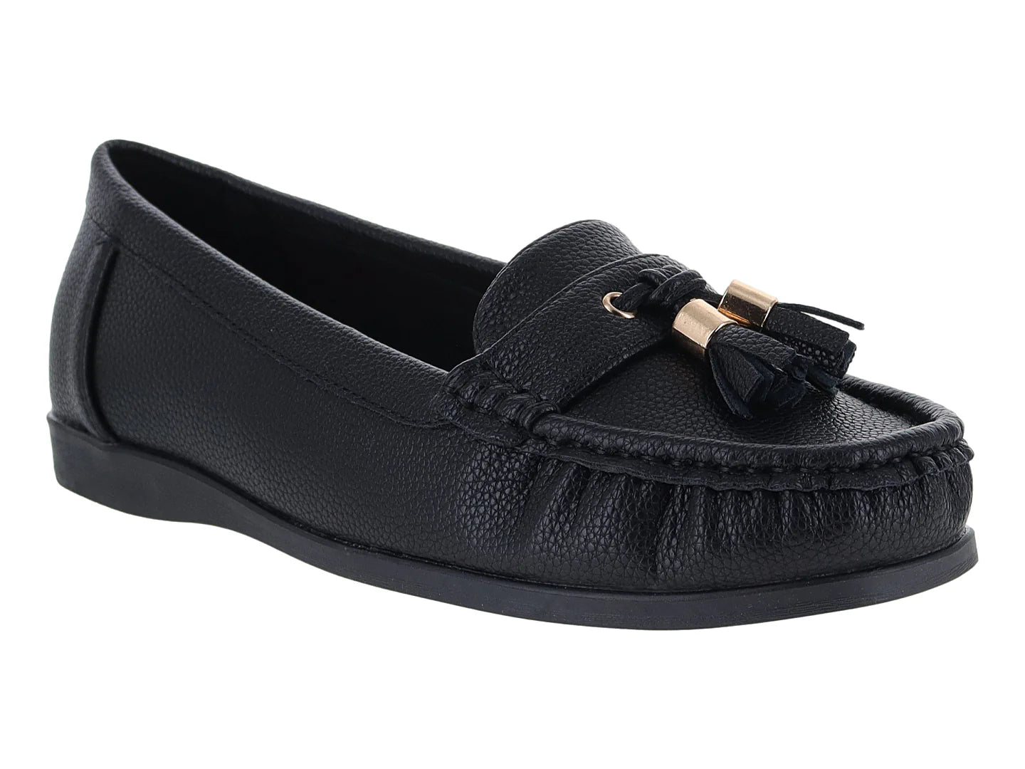Zapato Mocasín Driver Roze Negro para Mujer