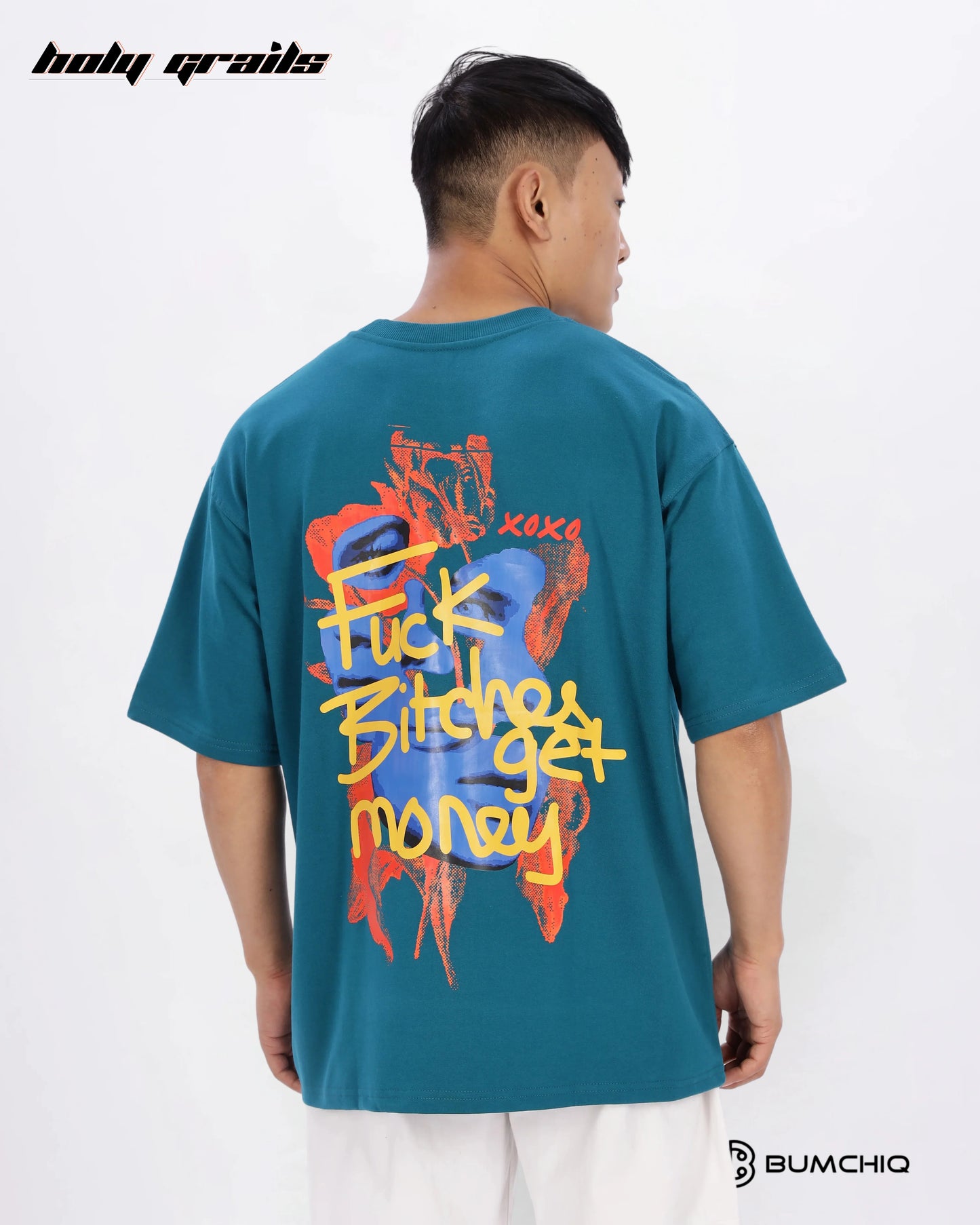 Money Rules Green Oversize Tee HG x Bumchiq