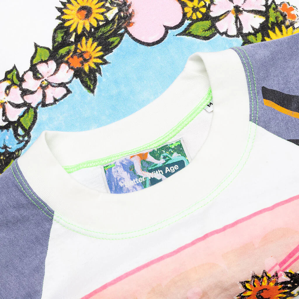 Shit Fuck Raglan Tee Shirt Multi