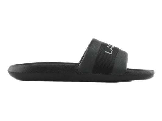 Sandalias Lacoste Croco Slide Negro para Hombre