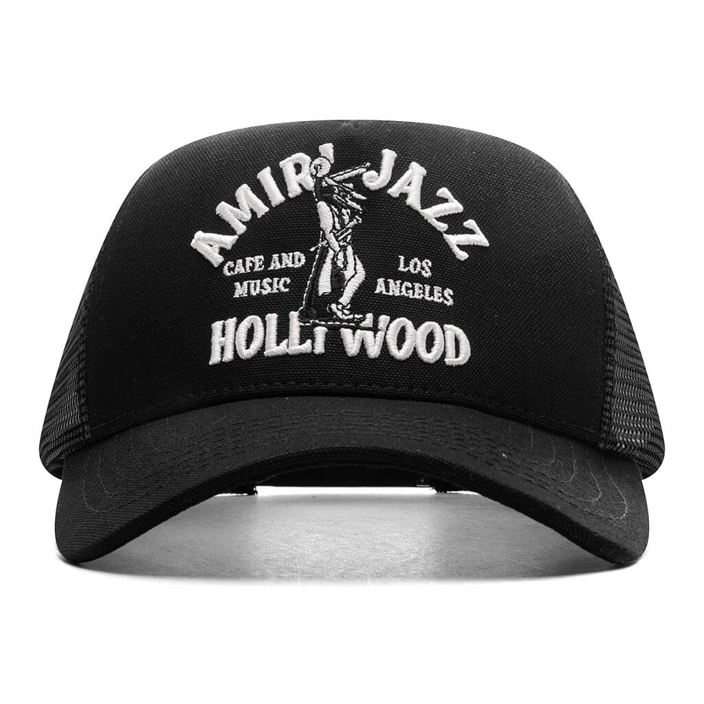 Jazz Wolf Trucker Hat Black