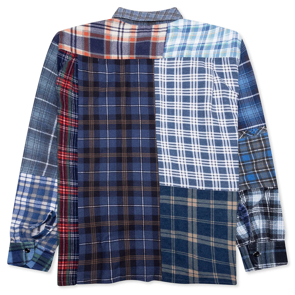 Straight Hem Flannel Shirt Assorted