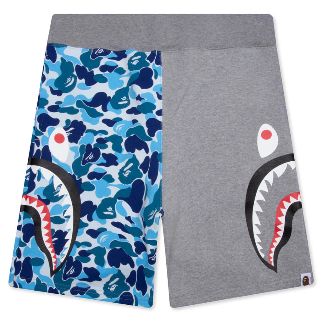 Abc Camo Side Shark Sweat Shorts Blue