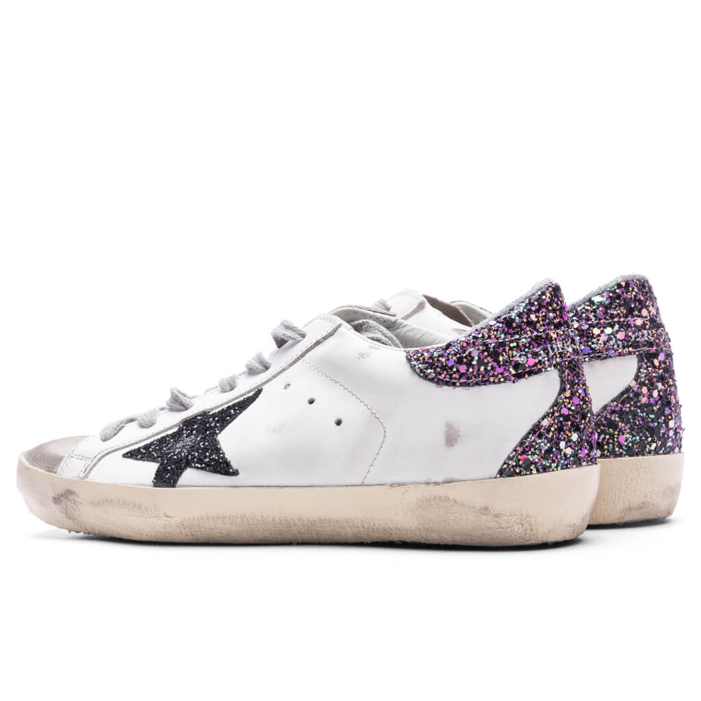 Womens Super Star White Taupe Fuxia Black