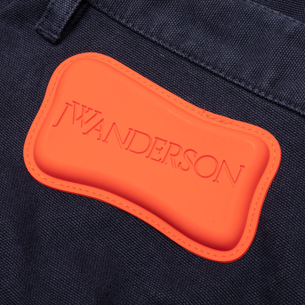 Twisted Cotton Bermuda Shorts Navy