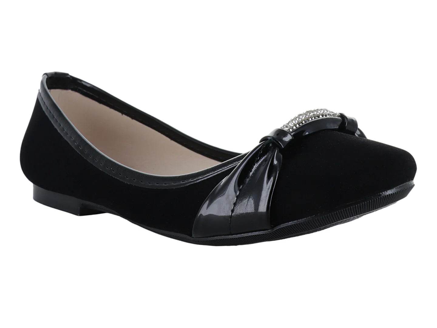 Zapatos Ballerinas Luna Rosa Negros para Mujer