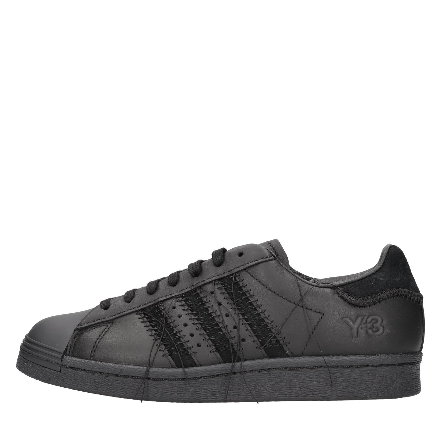 adidas Y 3 Superstar leather low top sneakers Black
