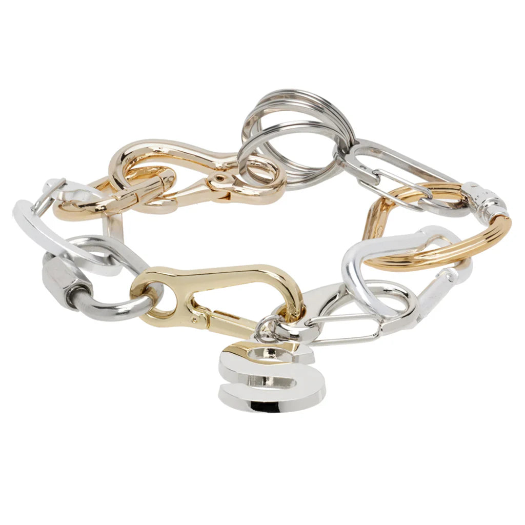 Carabiner Chain Bracelet Gold Silver