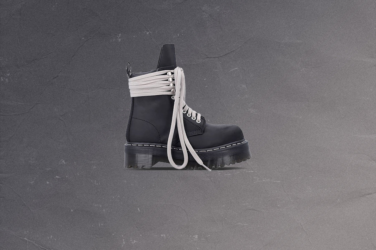 Rick Owens DRKSHDW x Dr Martens Quad Sole Steel Toe Boot Black