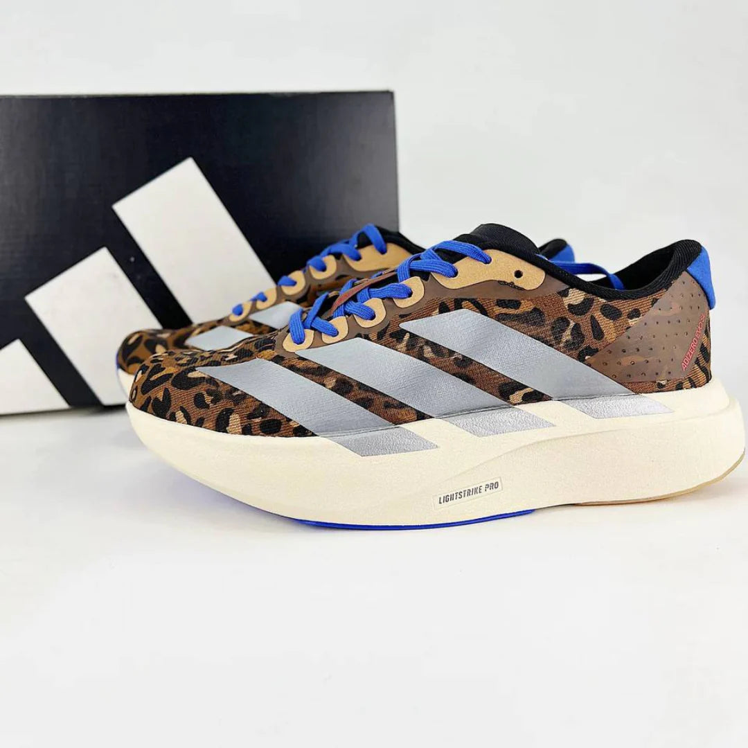 Adidas Adizero EVO SL Marrom Cinza Metálico Azul Lúcido