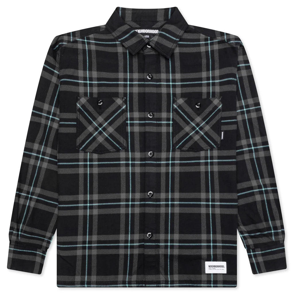 Tartan Check Shirt LS Black