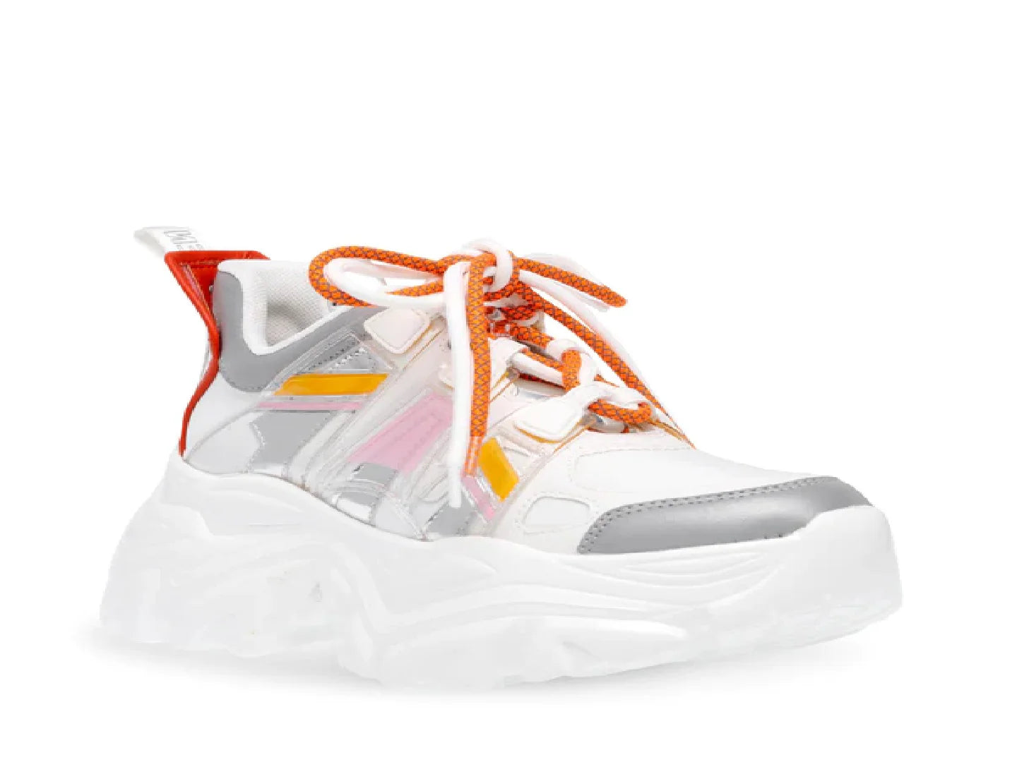 Tenis Steve Madden Riptid Plata y Blanco para Mujer