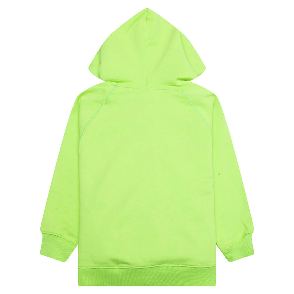 Kids Bape Relaxed Fit Pigment Dye Zip Hoodie Green