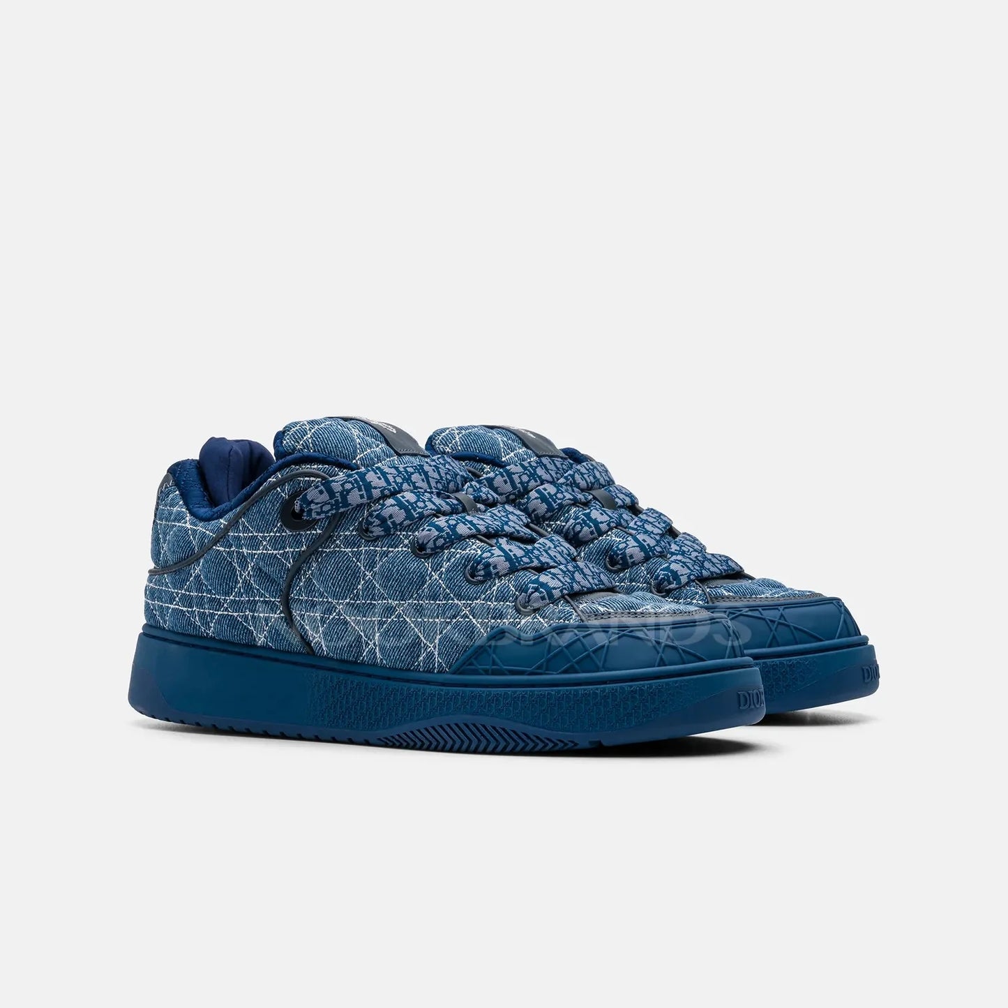 Christian Dior B9S Skater en denim bleu avec le motif Kumo Cannage