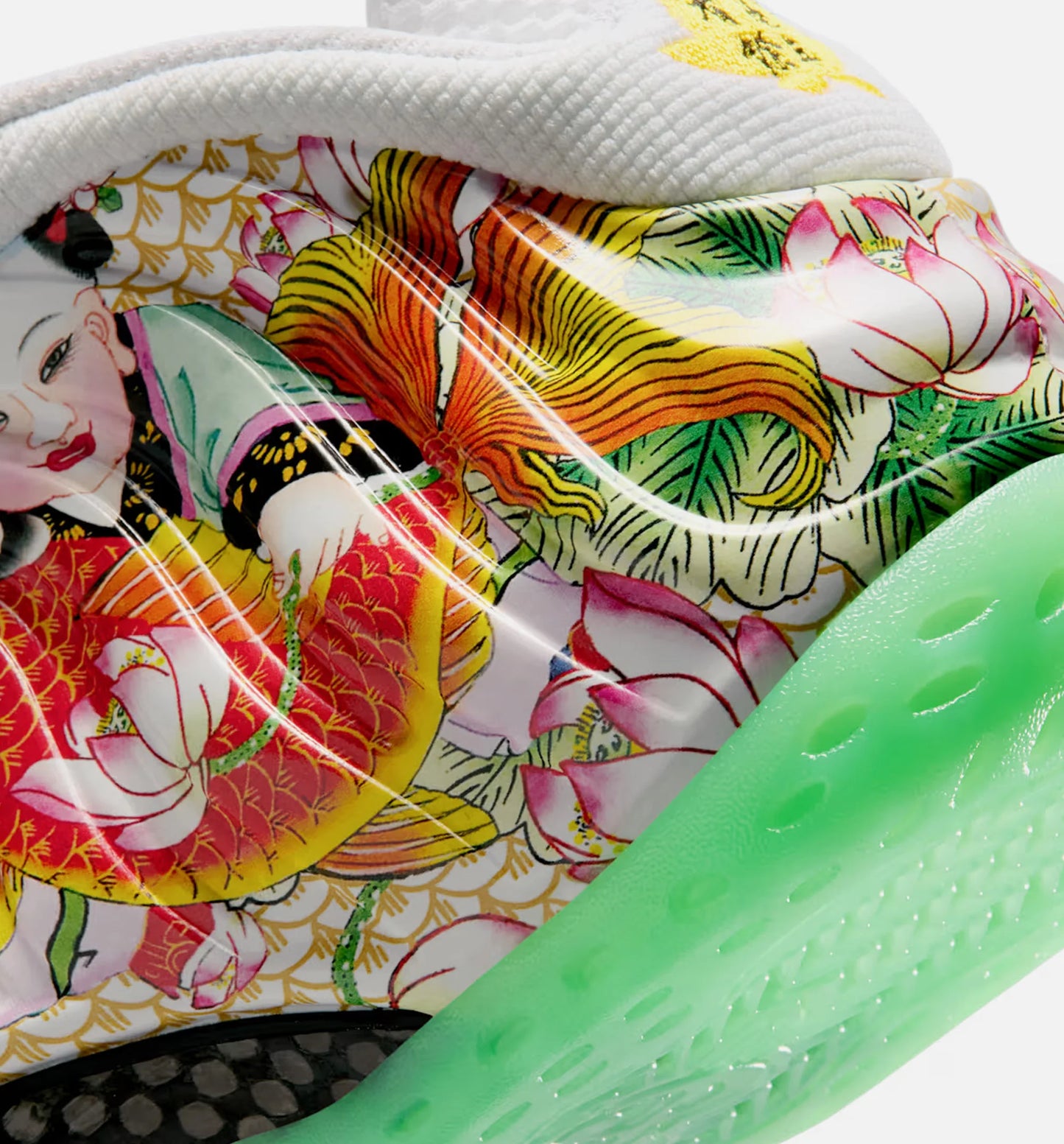 Air Foamposite One Tianjin 20 Mens Basketball Shoe White Light Poison Green Black Lava Glow Tour Yellow Limit One Per Customer