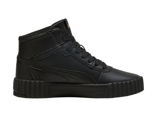 Tenis PUMA Carina 30 Mid Negro y Oro para Mujer