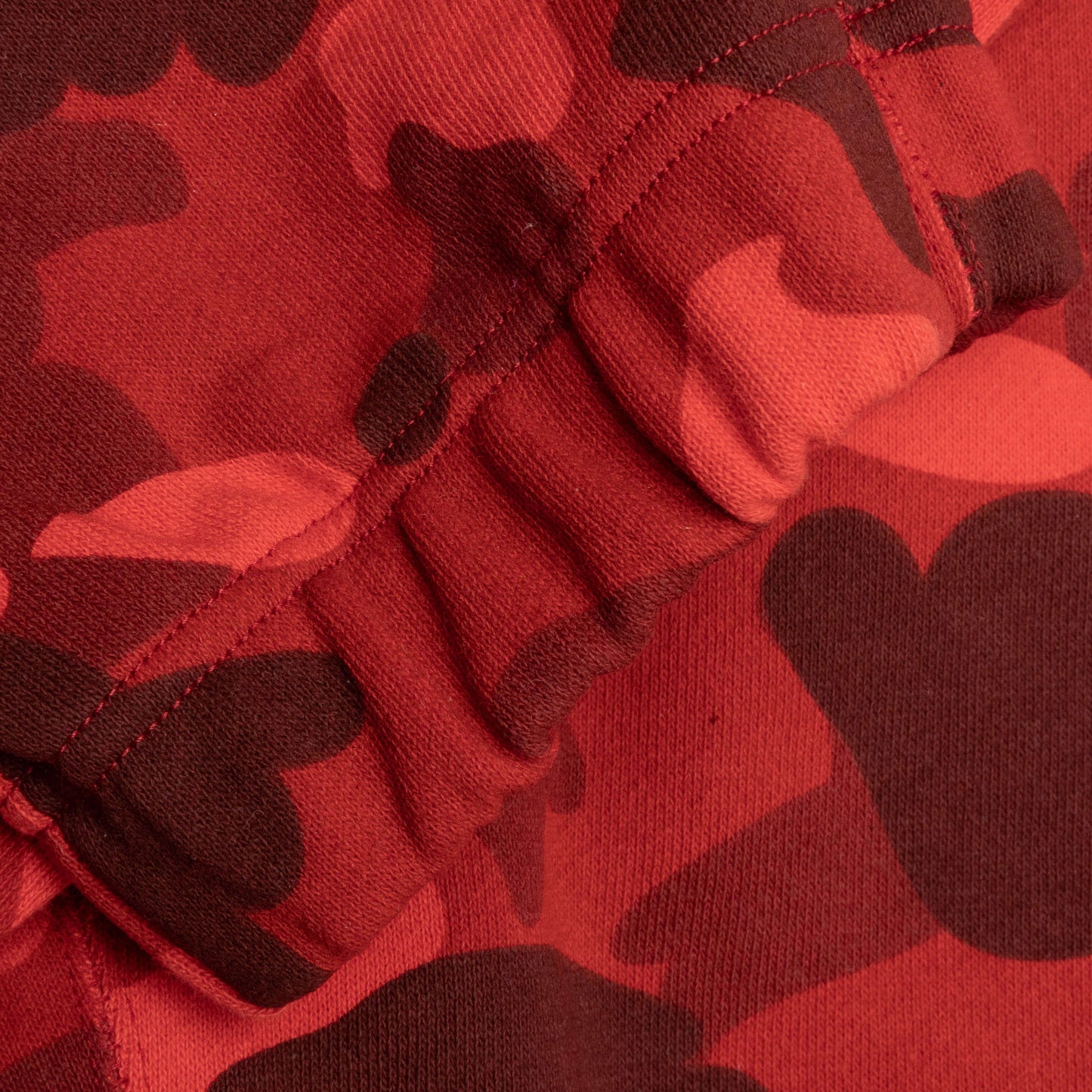 Color Camo Wide Fit Sweat Pants Red