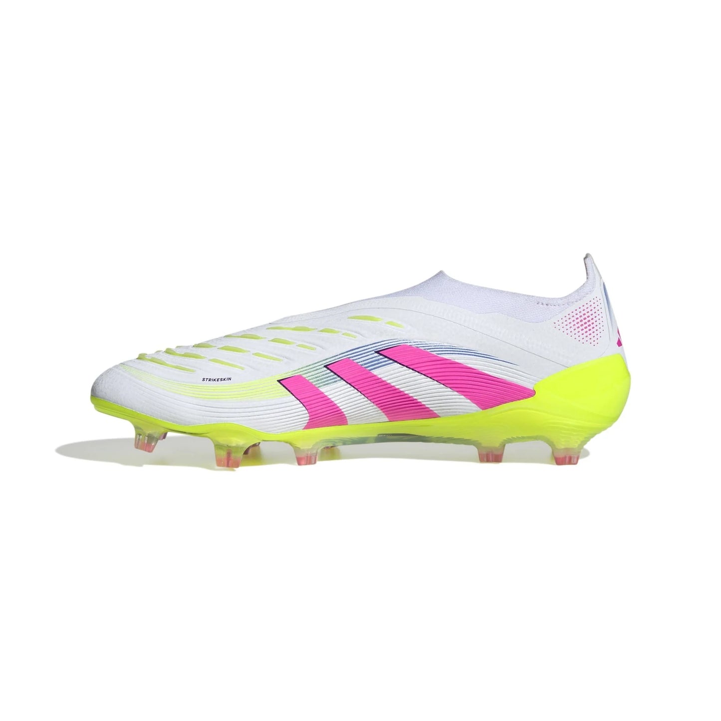 adidas Predator Elite Laceless FG Laceless Firm Ground Soccer Cleats White Lucid Pink Lucid Lemon