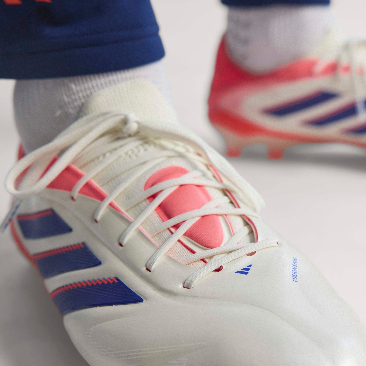 adidas Copa Pure III Elite FG Mens Soccer Cleats White Blue Orange