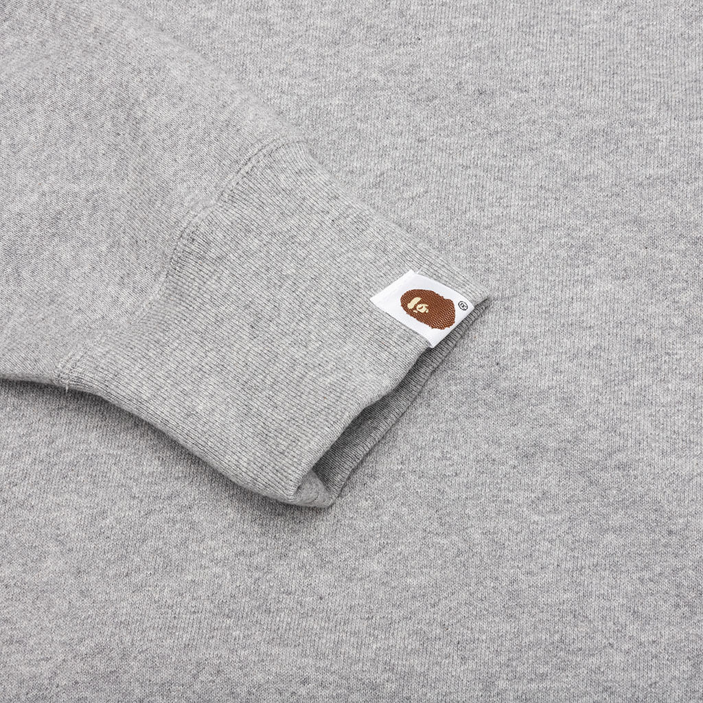College Relaxed Fit Full Zip Hoodie Gray