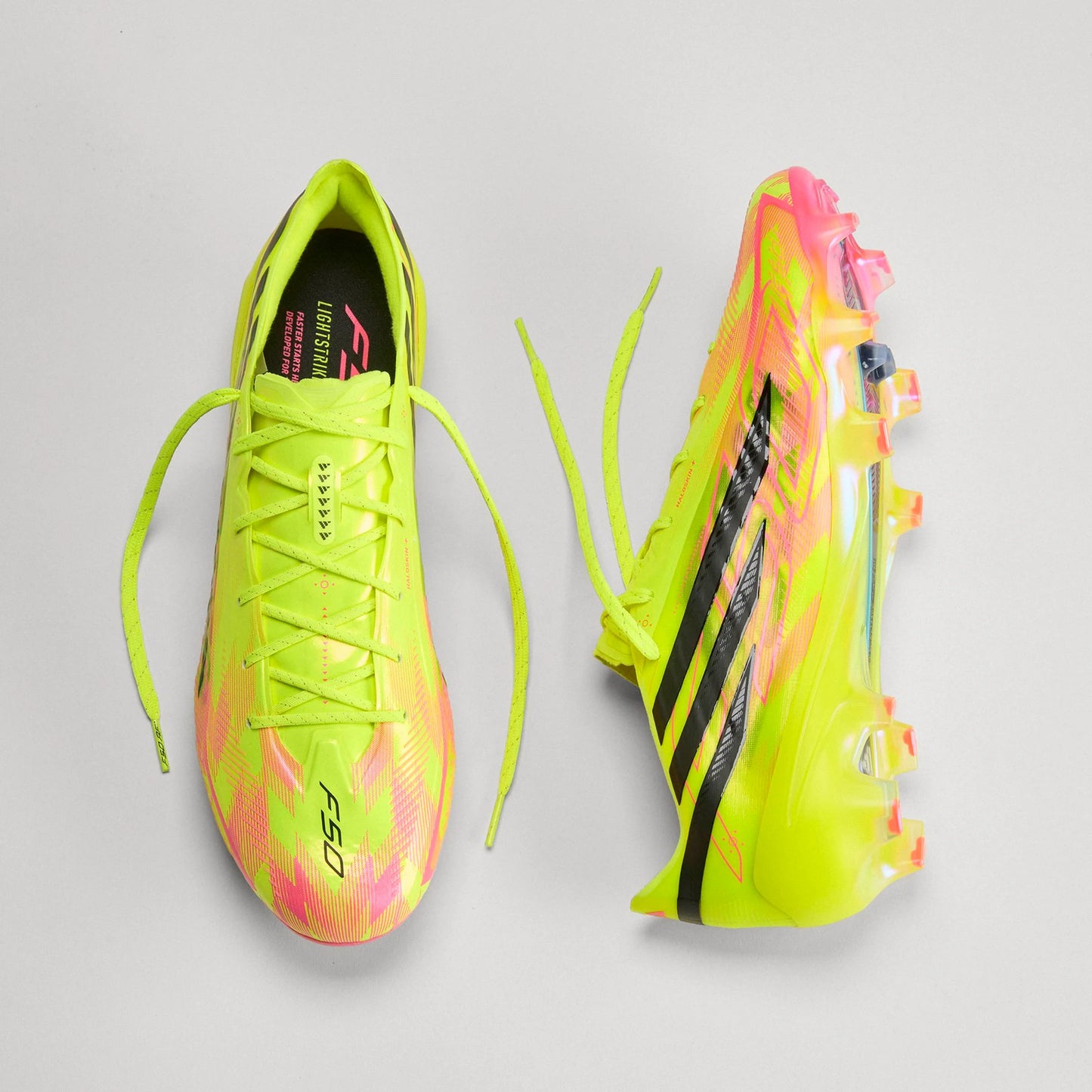 adidas F50 Hyperfast Elite Firm Ground Mens Soccer Cleats Yellow Black