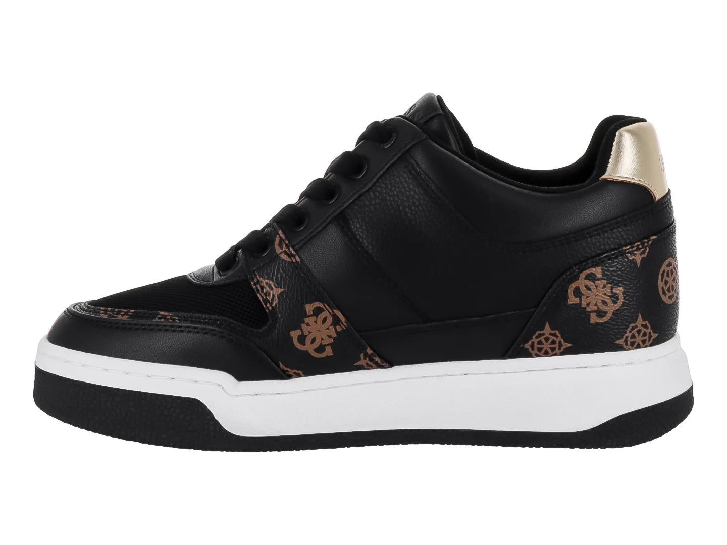 Tenis Guess Marlew Negro y Marrón para Mujer
