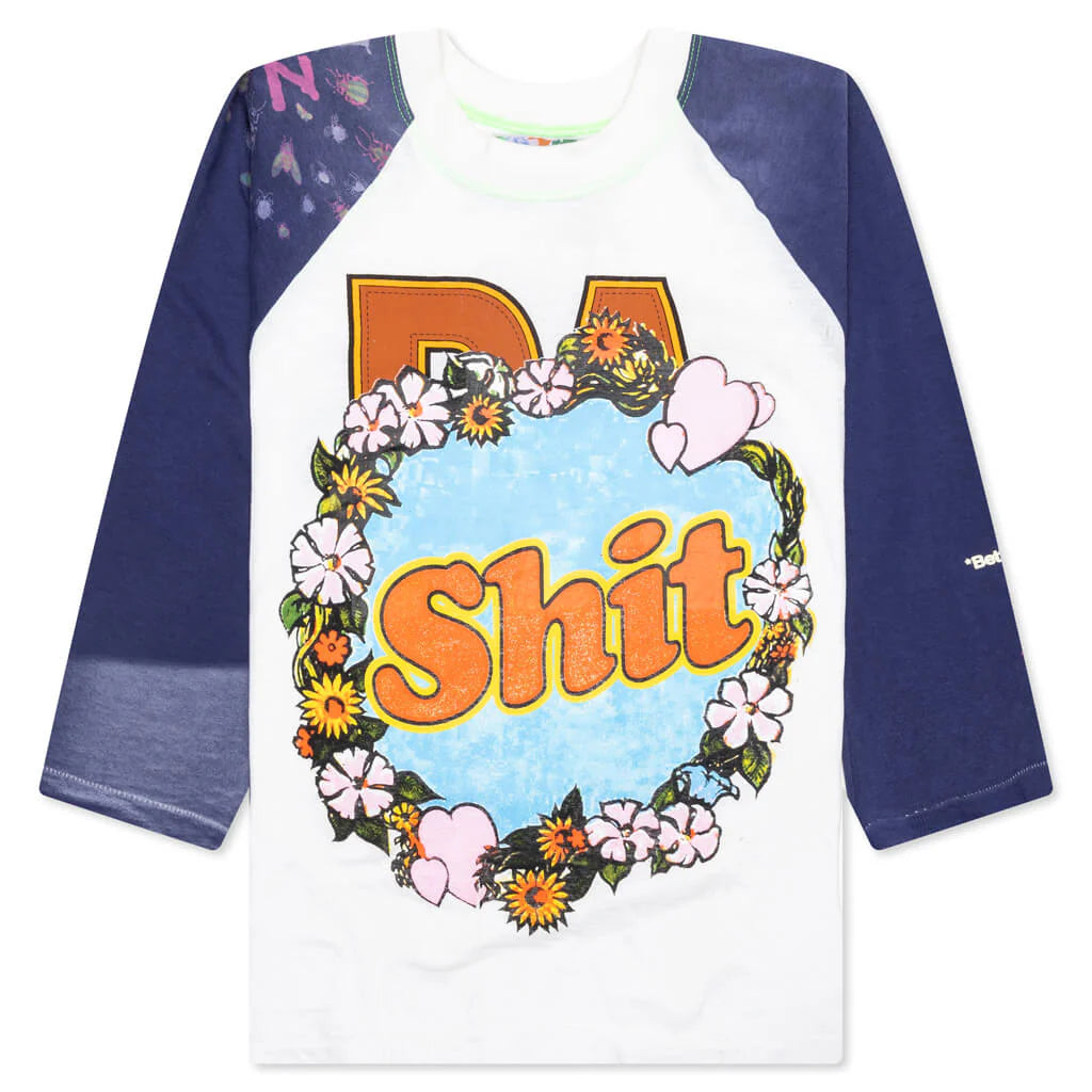 Shit Fuck Raglan Tee Shirt Multi