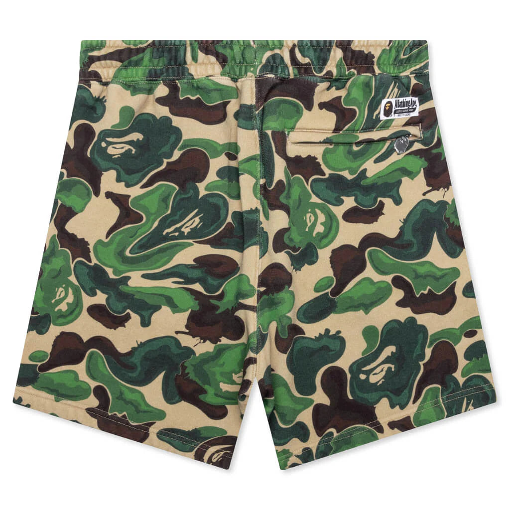 Bape Art Camo Sweat Shorts Green