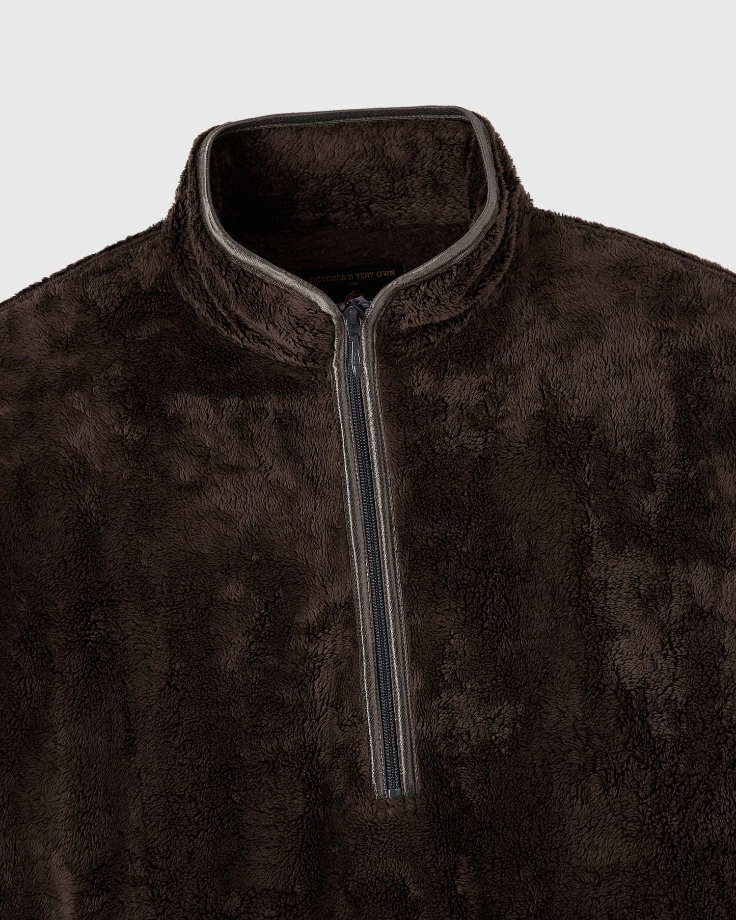 NEEDLES Sherpa Half Zip Mockneck Brown