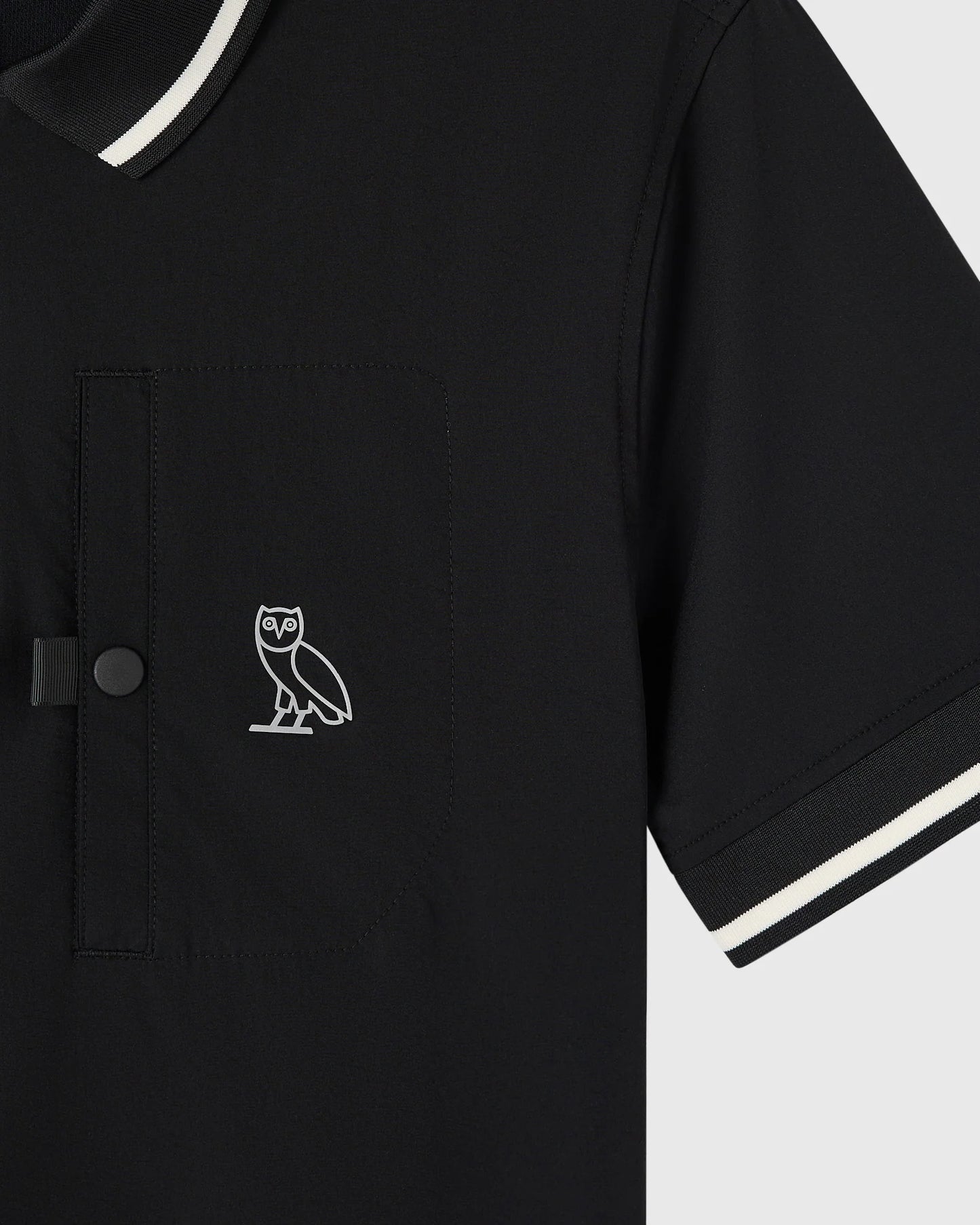 OVO Golf Stretch Nylon Polo Black