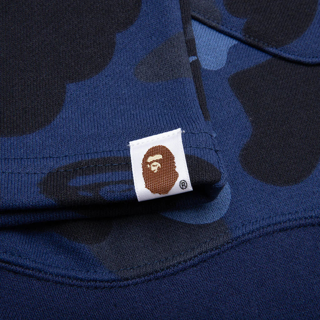 Color Camo Cutting Sweat Shorts Navy