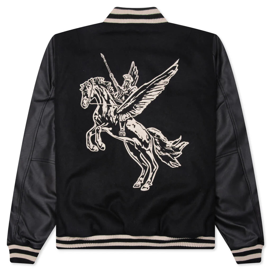 Mascot Wool Varsity Jacket Jet Black