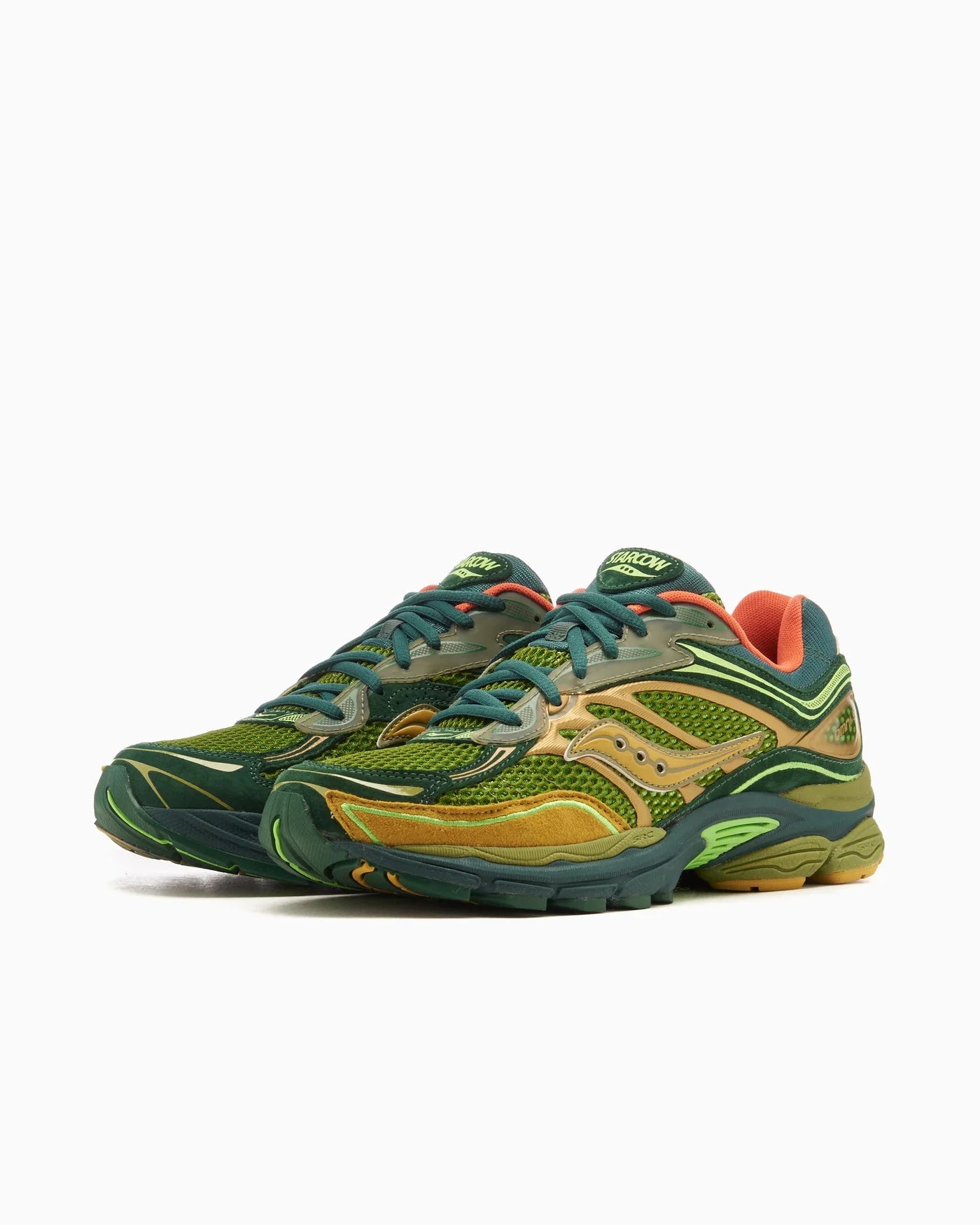 Saucony Omni 9 Premium Vert Olive Orange Confort et Style Rétro Running