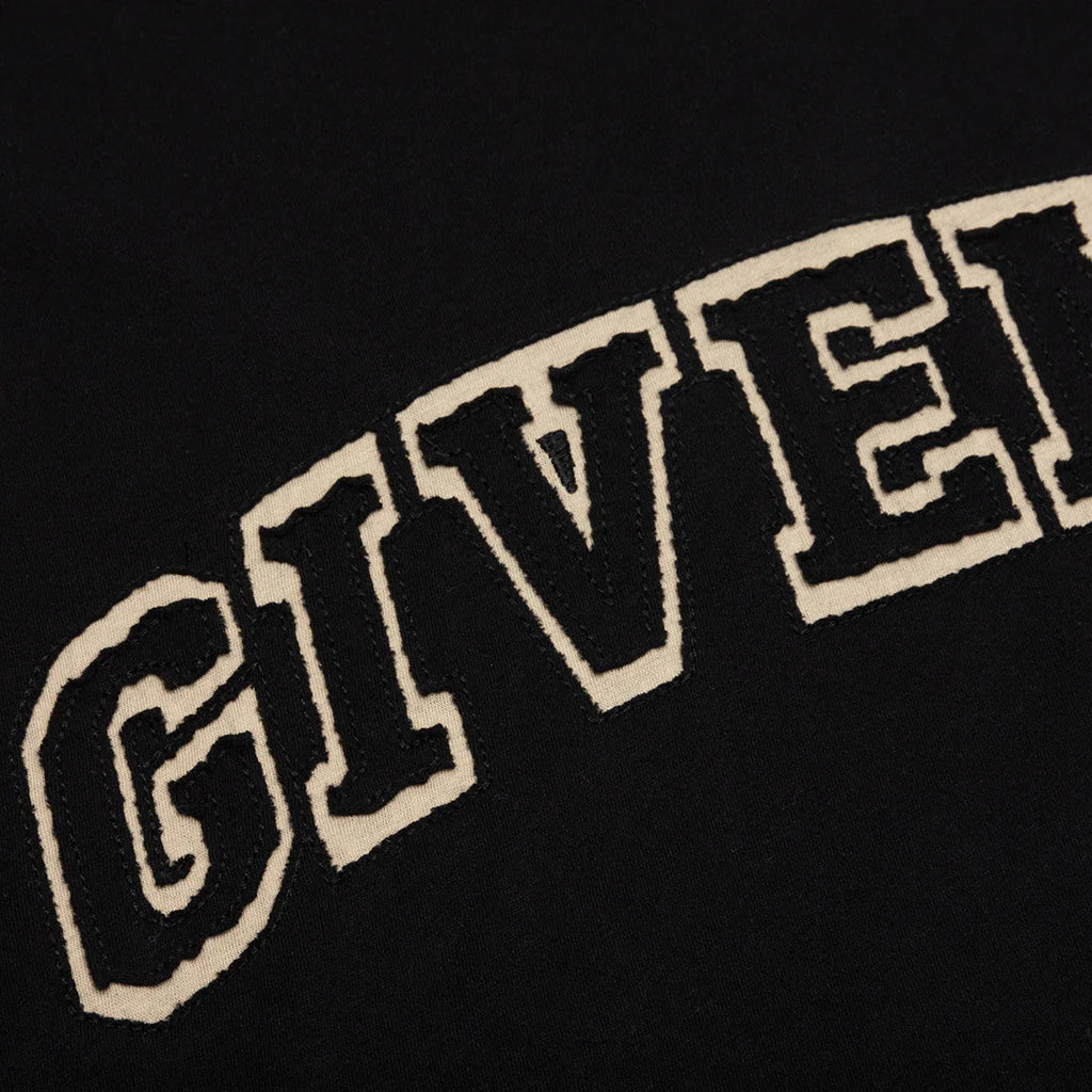 Varsity Logo Oversized T Shirt Black