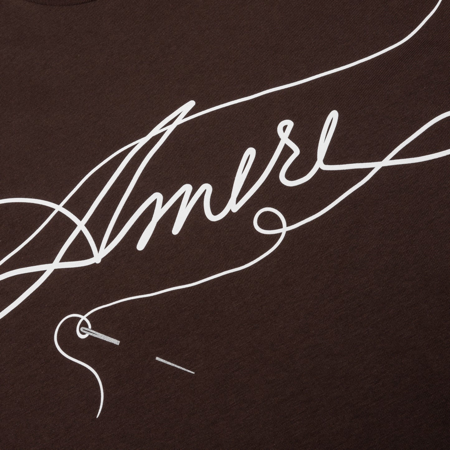Amiri Stitch Tee Shaved Chocolate
