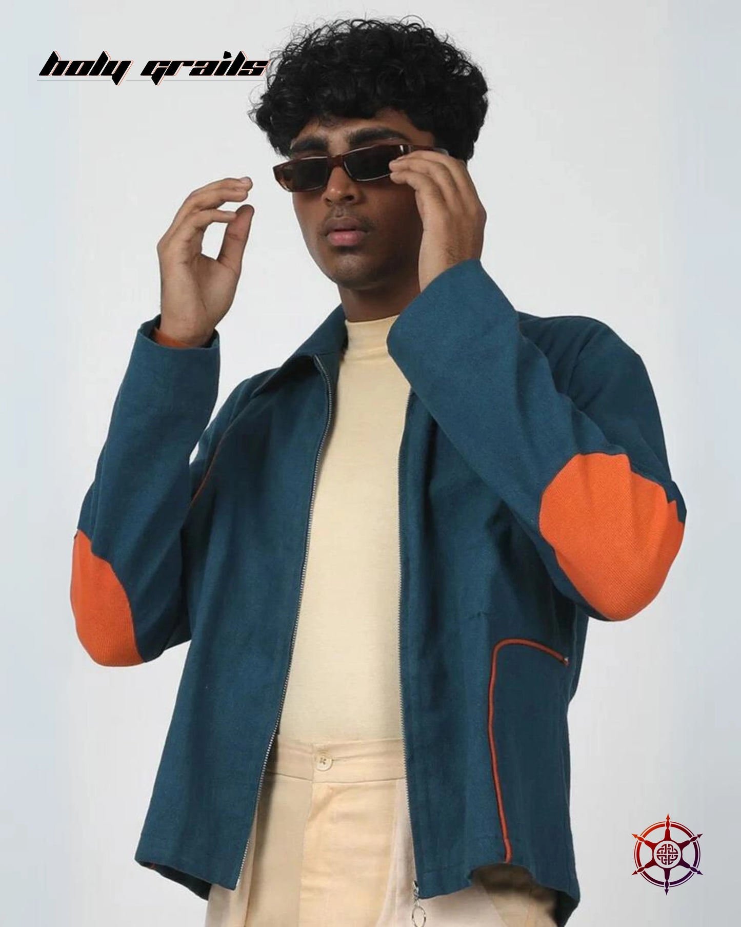 Crystal Teal Panel Shacket HG x Duskin