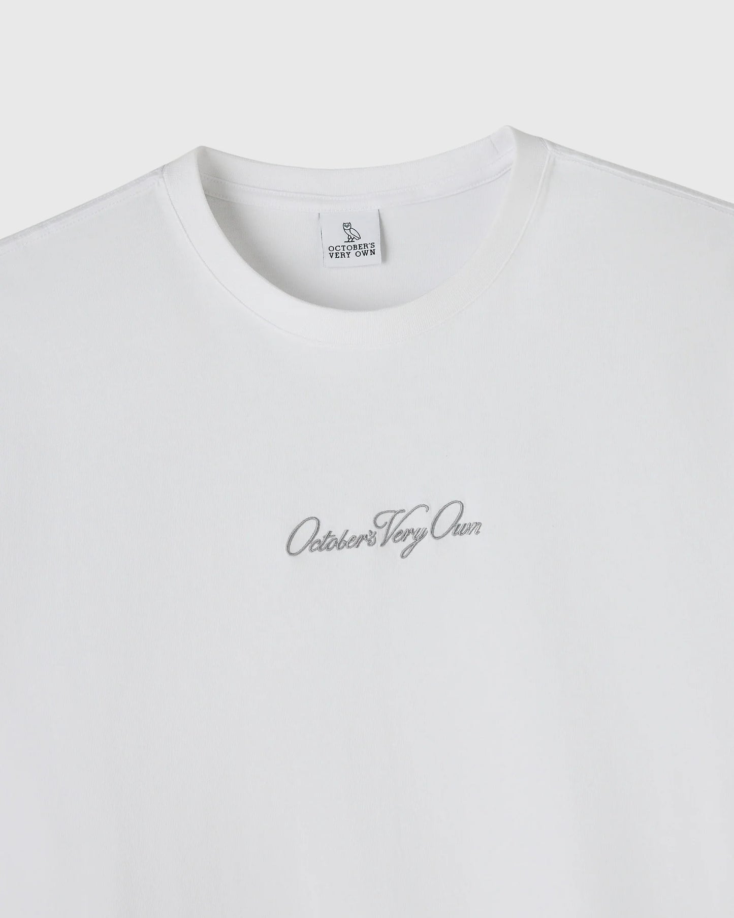 Luxe Jersey Script Tee White