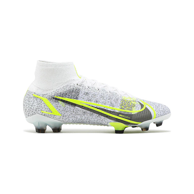 Nike Mercurial Superfly 8 Elite FG Mens Soccer Cleats White Black