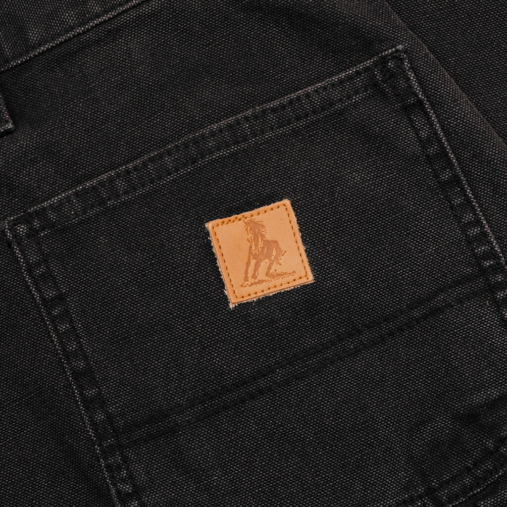 Canvas Double Knee Work Pant Black