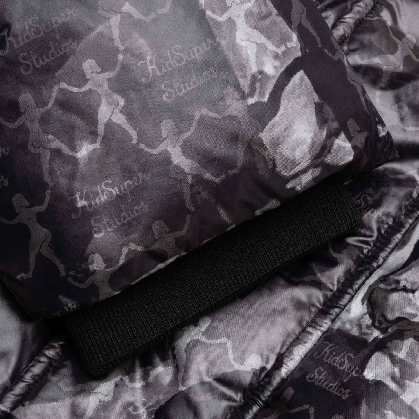 Puma x KidSuper MMQ AOP Puffer Jacket Black
