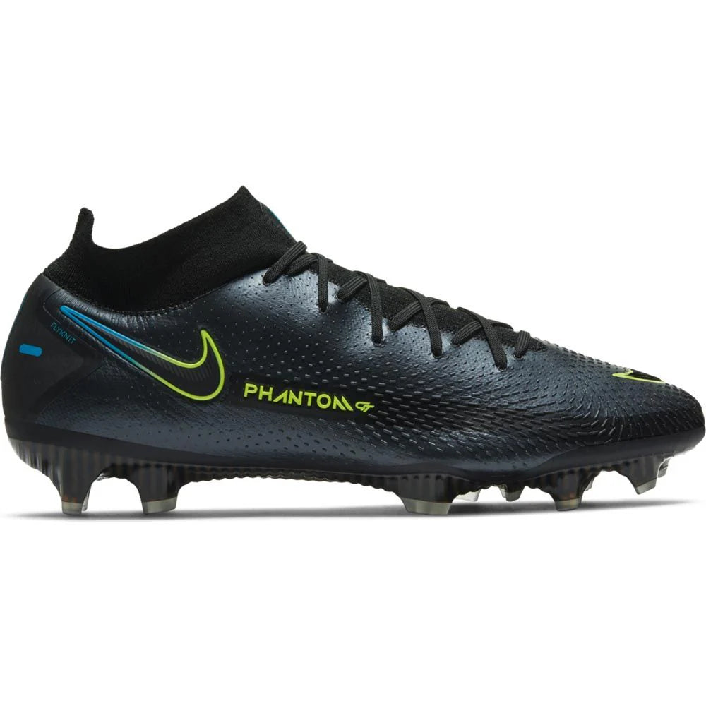 Nike Phantom GT Elite Dynamic Fit FG Firm Ground Soccer Cleats Black Cyber Photo Blue