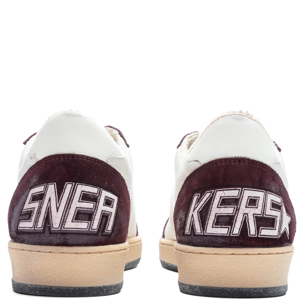 Ball Star Suede Sneaker Red Wine White