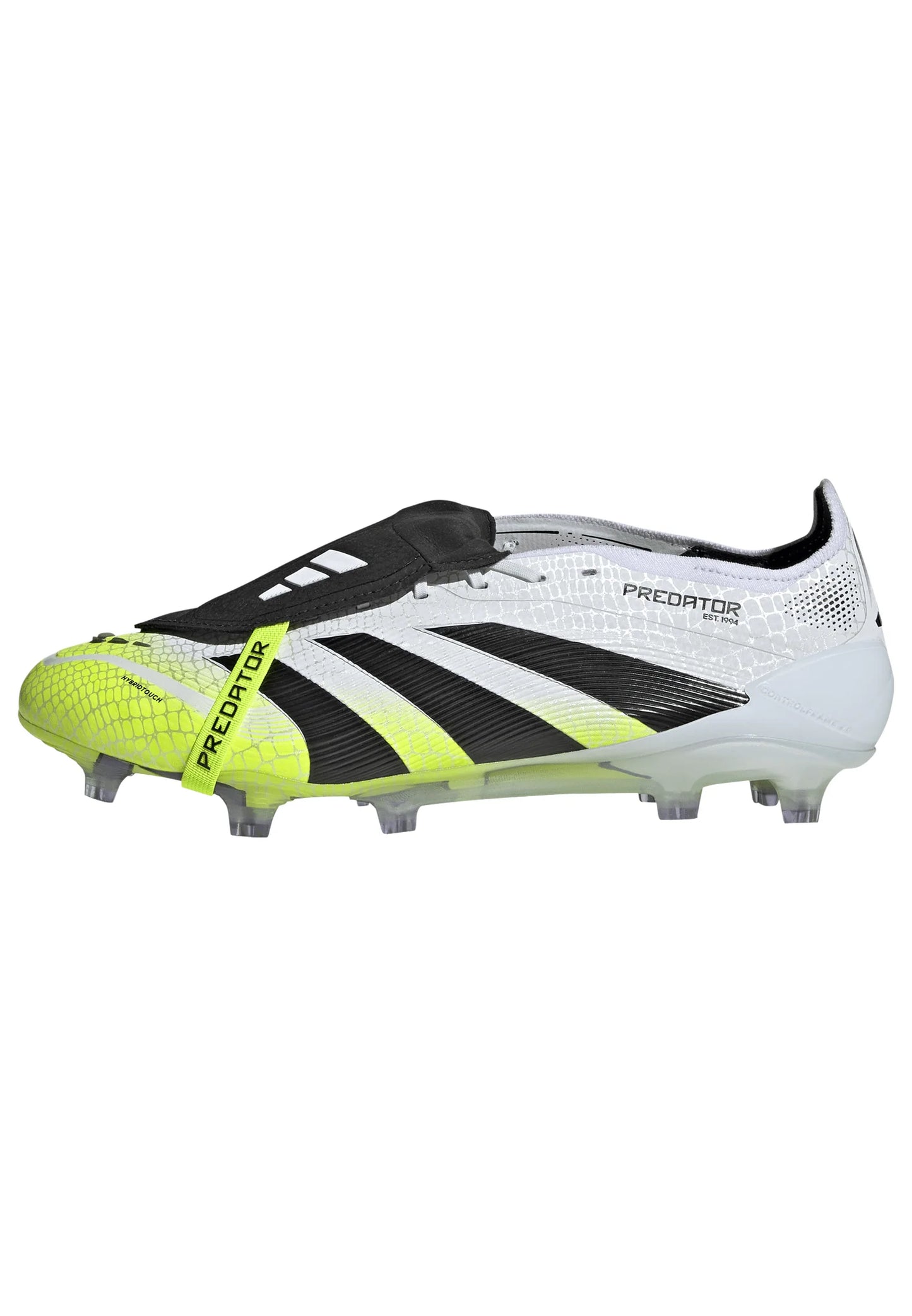 adidas Predator Elite Fold Over Tongue Firm Ground Soccer Cleats Cloud White Black Lucid Lemon
