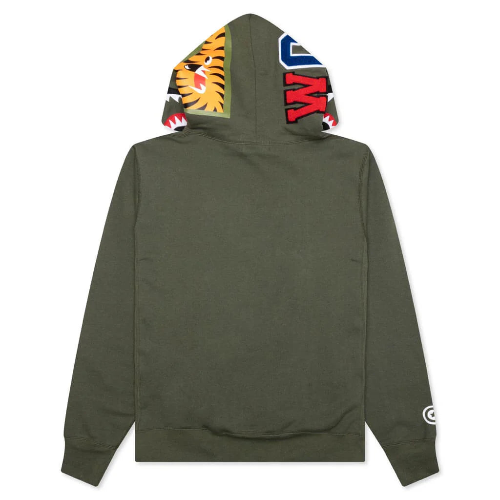 Shark Pullover Hoodie Olive Drab