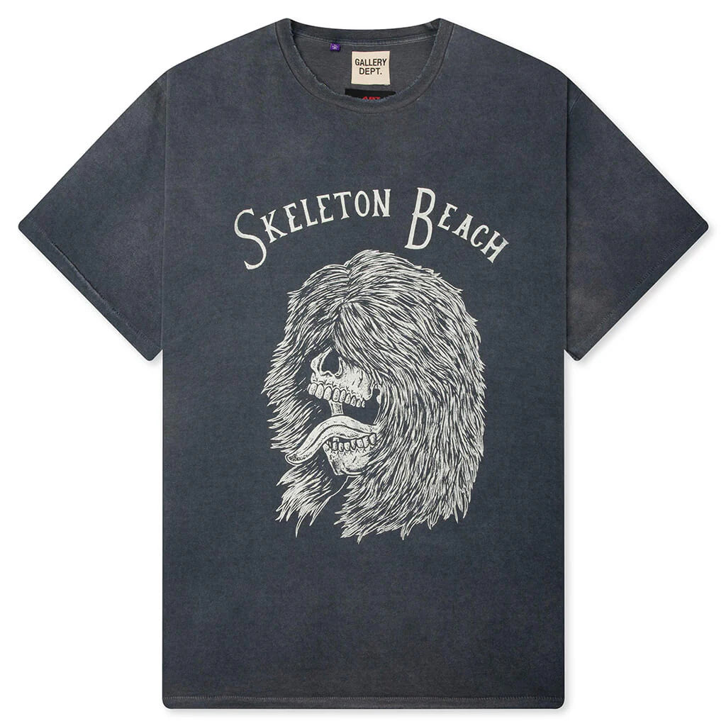 Skeleton Beach Grit Tee Light Vintage Black