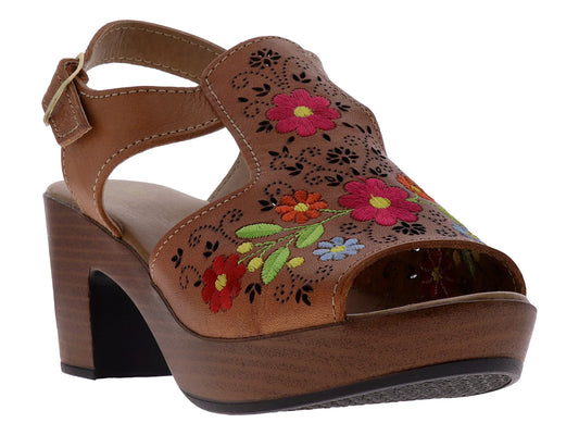 Sandalias Luna Rosa Color Nuez para Mujer