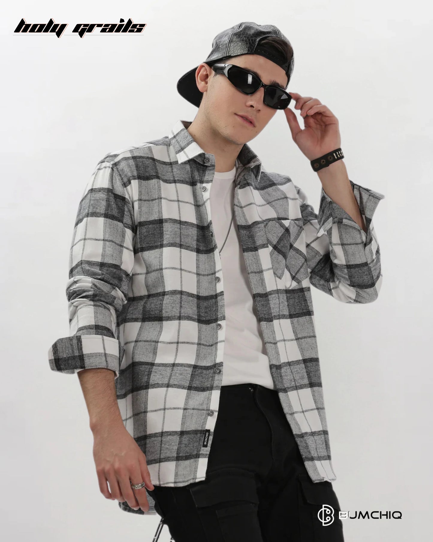 Light Grey Flannel Overshirt HG x Bumchiq